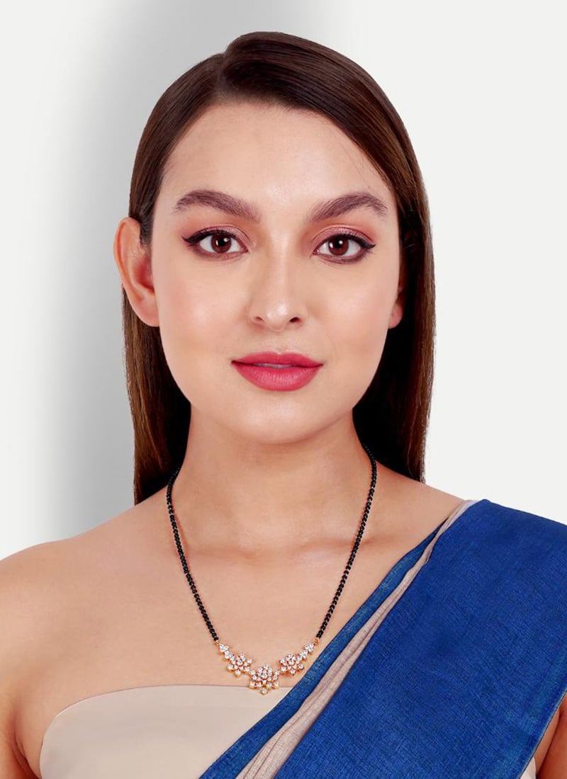 Golden Plated Stone And Beads Mangalsutra