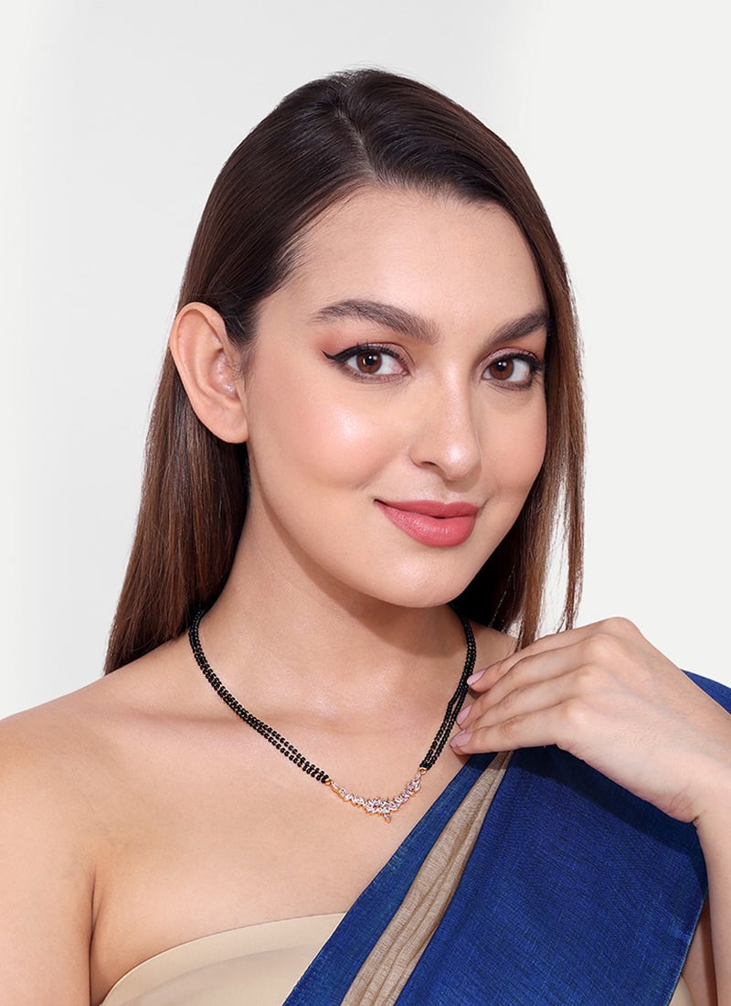 Golden Plated Stone And Beads Mangalsutra