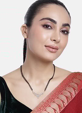 Golden Plated Stone And Beads Mangalsutra