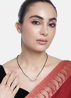 Golden Plated Stone And Beads Mangalsutra