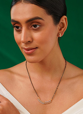 Golden Plated Stone And Beads Mangalsutra