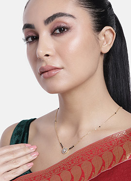 Golden Plated Stone And Beads Mangalsutra
