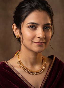 Golden Polki Stone Necklace Set