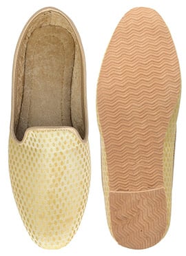 Golden Printed Mojri For Men