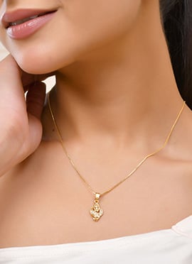 Golden Stone Work Alluring Pendent Set For Women