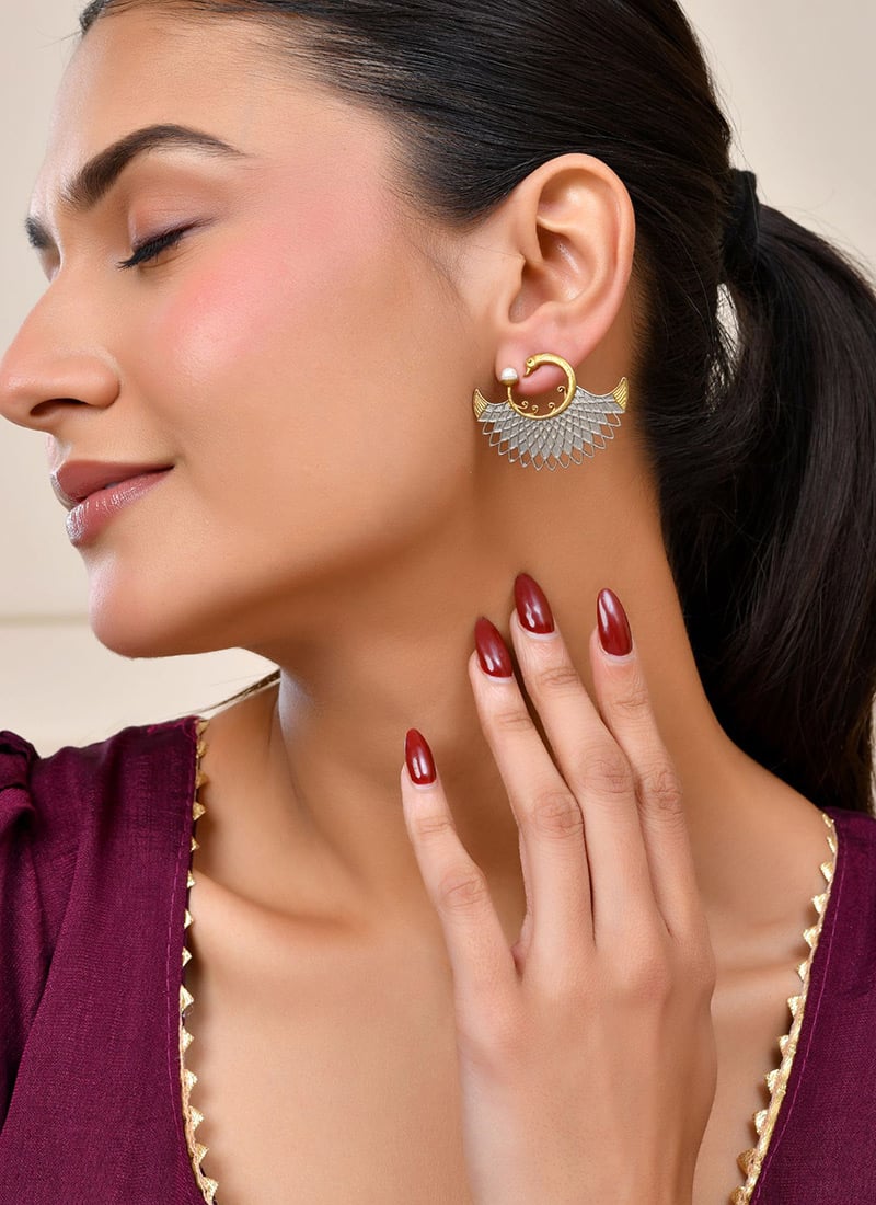 Golden Textured Drops After Six Wear