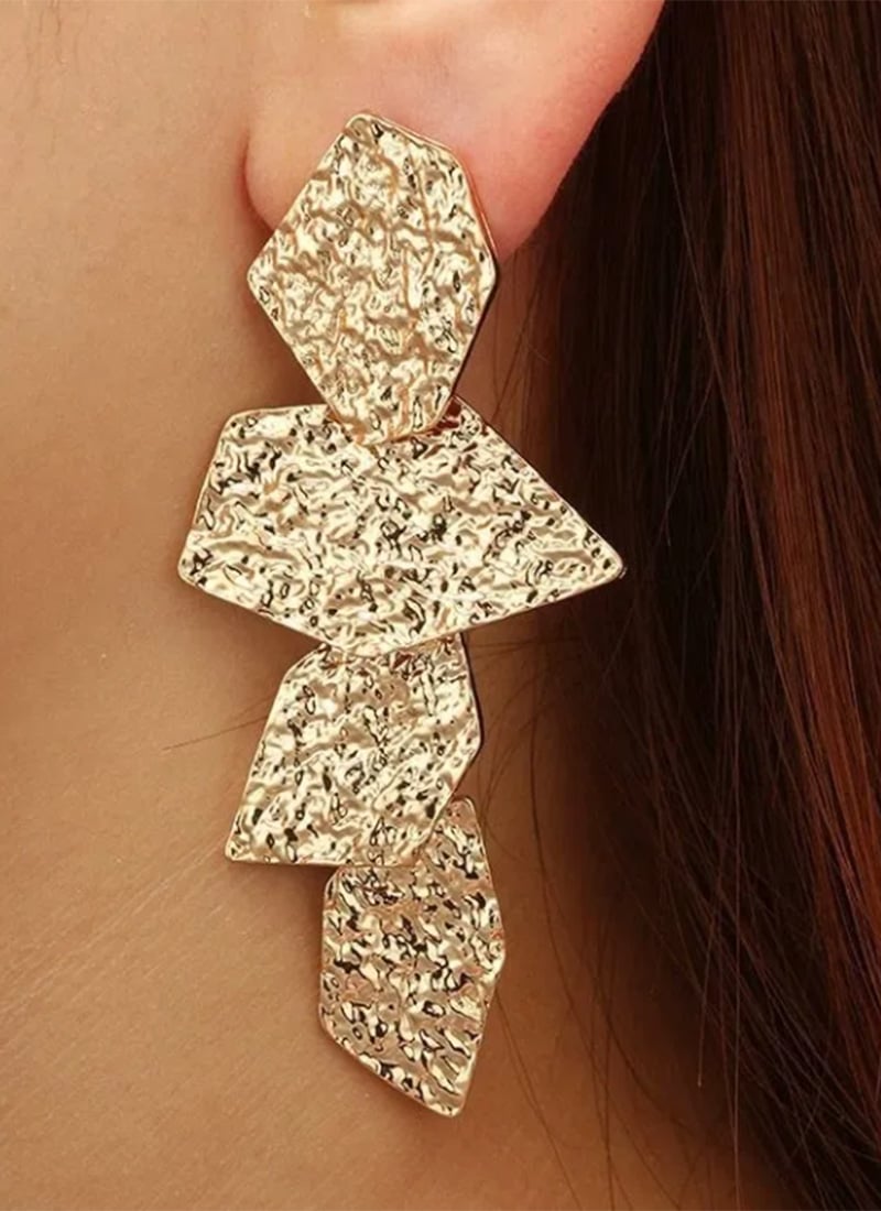 Golden Timeless Danglers After Six Wear