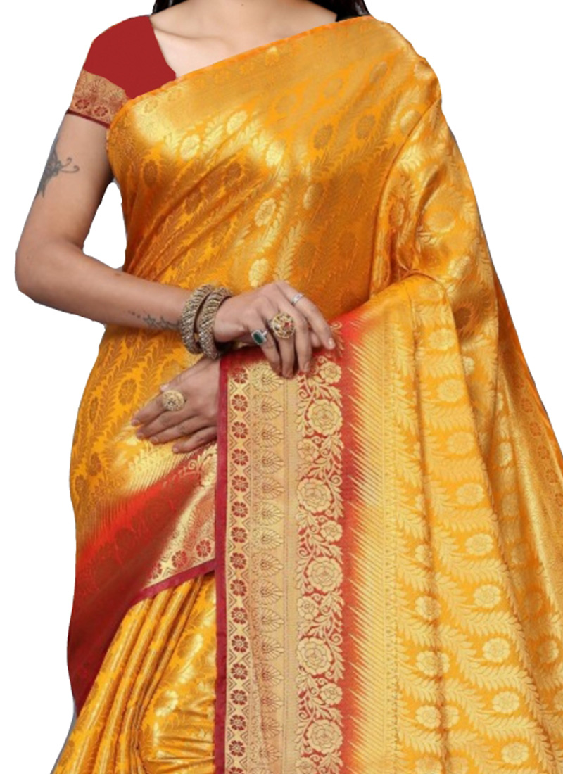 Shop Yellow Sarees Online Purchase Yellow Sarees Online