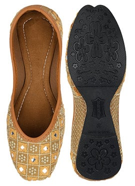 Golden Zari Work Juti