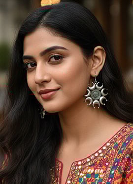 Grace Inspired Silver Oxidised Drop