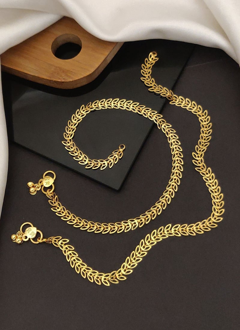 Graceful Gold Anklets After Six Wear
