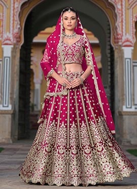 Graceful Pink Embroidered Stone Sequins Lehenga For A Stunning Look