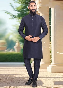 Graceful Pink Silk Kurta Pyjama