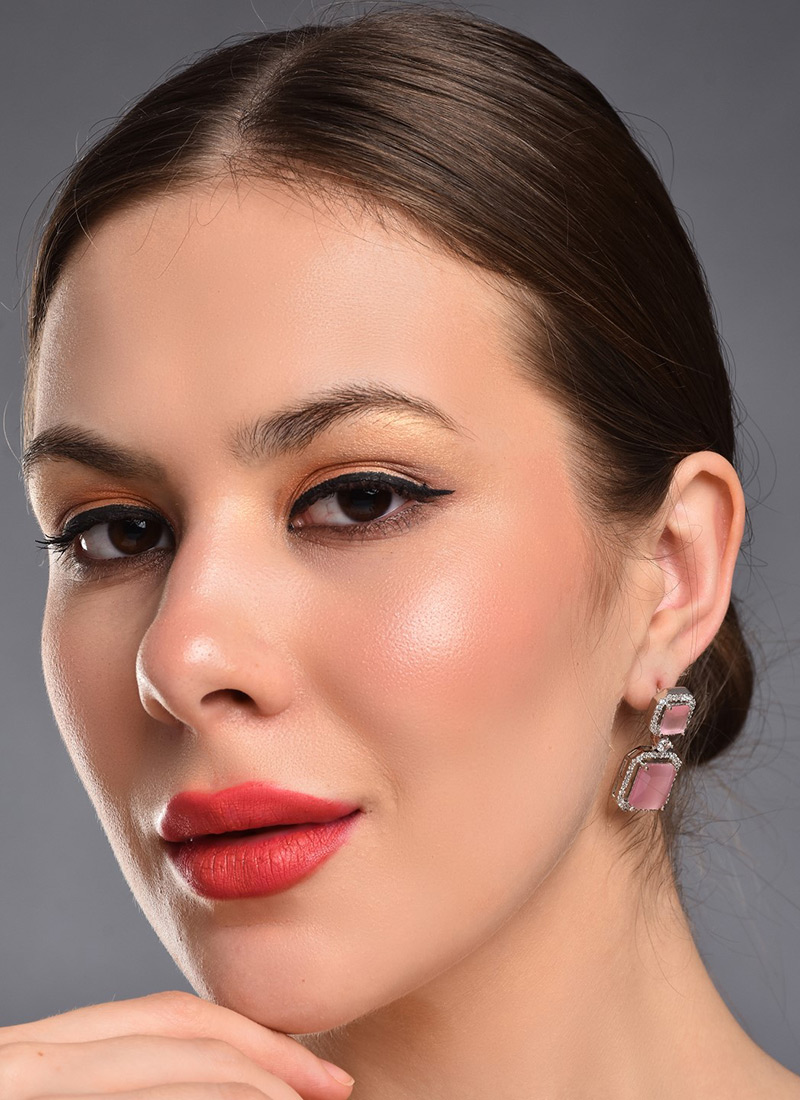 Graceful Pink Stone Drops After Six Wear