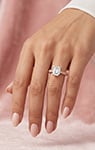 Graceful Rose Gold 925 Sterling Silver Moissanite Ring