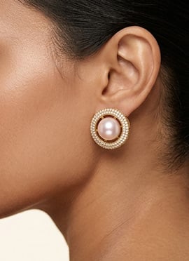 Graceful Rose Gold 925 Sterling Silver Moissanite Stone Stud Earrings