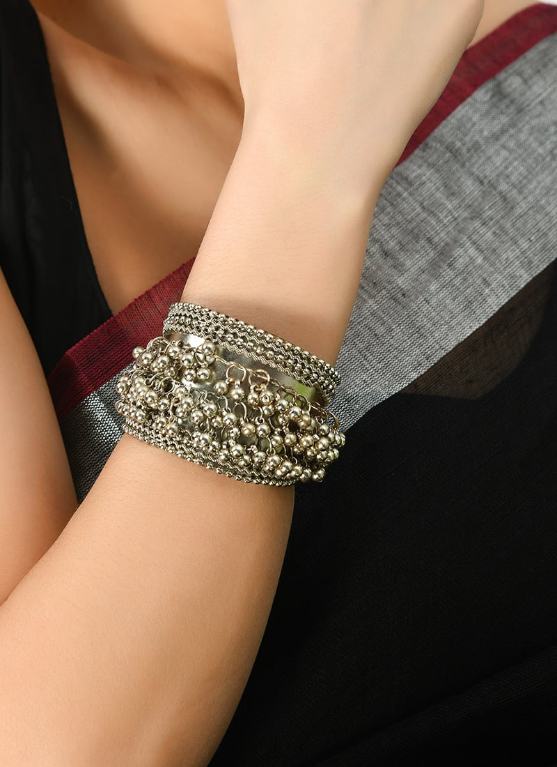 Graceful Silver Oxidised Bracelet After Six Wear