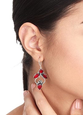 Graceful Silver Stone Drops