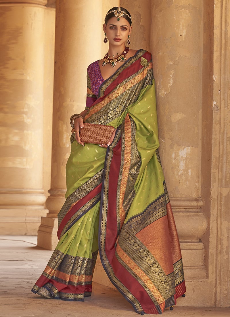 Green Art Silk Saree