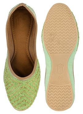 Green Beads Work Juti