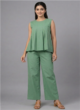 Green Cotton Co Ord Set