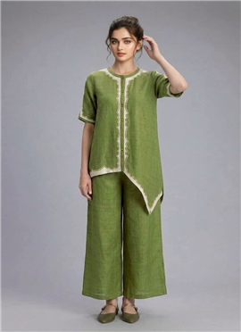 Green Cotton Co Ord Set