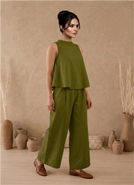 Green Cotton Co Ord Set