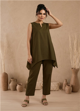 Green Cotton Co Ord Set