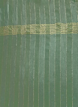 Green Cotton Zari Dupatta