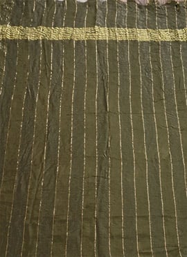 Green Cotton Zari Dupatta