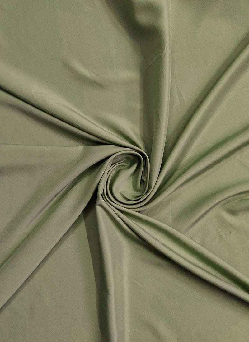 Green Crepe Fabric
