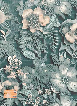 Green Digital Georgette Printed Fabric