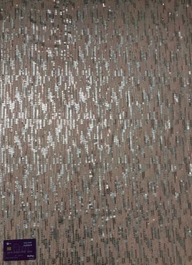 Dusty Pale Peach Embroidered Pure Georgette Fabric