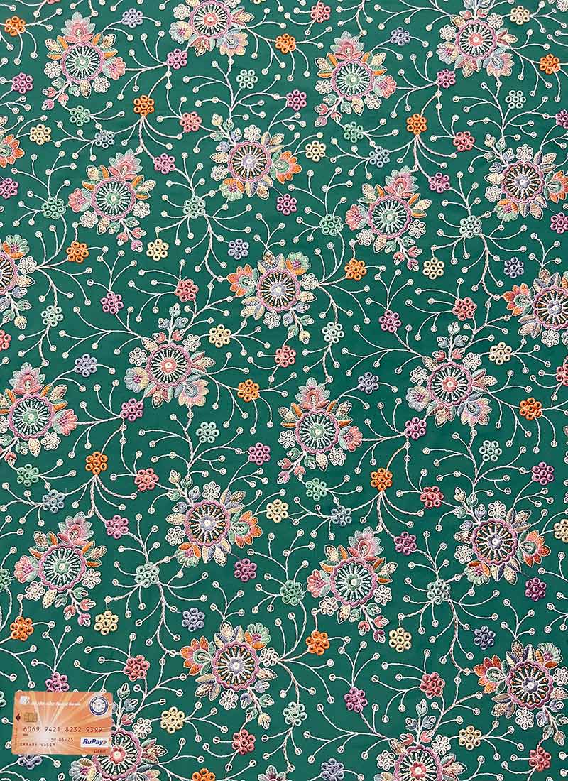 Green Georgette Fabric