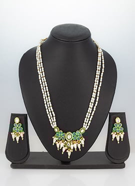 Green Kundan Moti Necklace