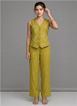 Green Lotus Whisper Cotton Co ord Set