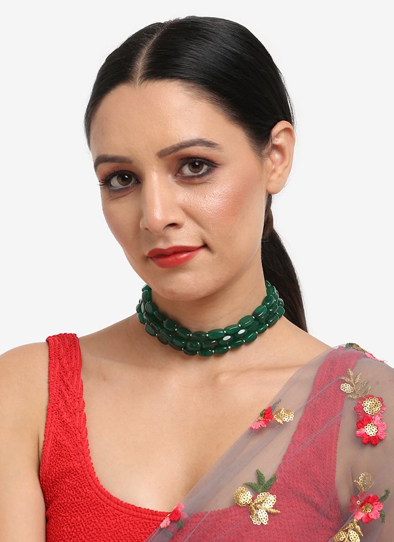 Green Moti Choker