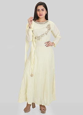 chikankari gowns
