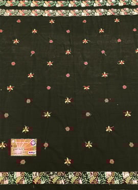 Kombu Green Net Embroidered Fabric