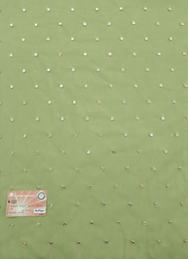 Green Net Embroidered Fabric