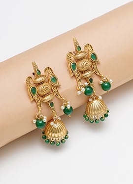 Green Pearl Danglers