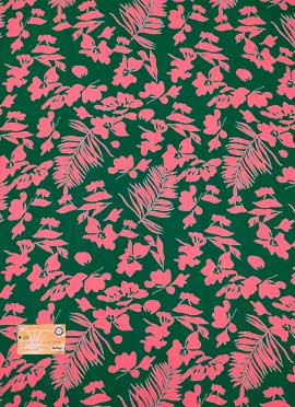 Green Pure Crepe Digital Print Fabric
