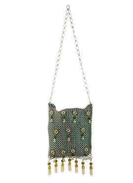 Green Silk Beads Potli