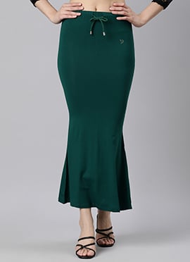 Green Women Saree Skirt