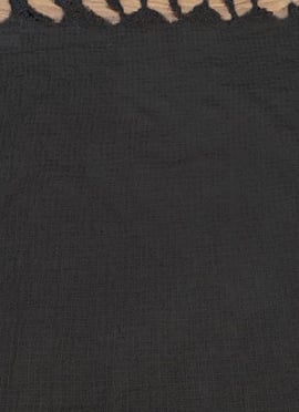 Grey Art Silk Cotton Zari Dupatta