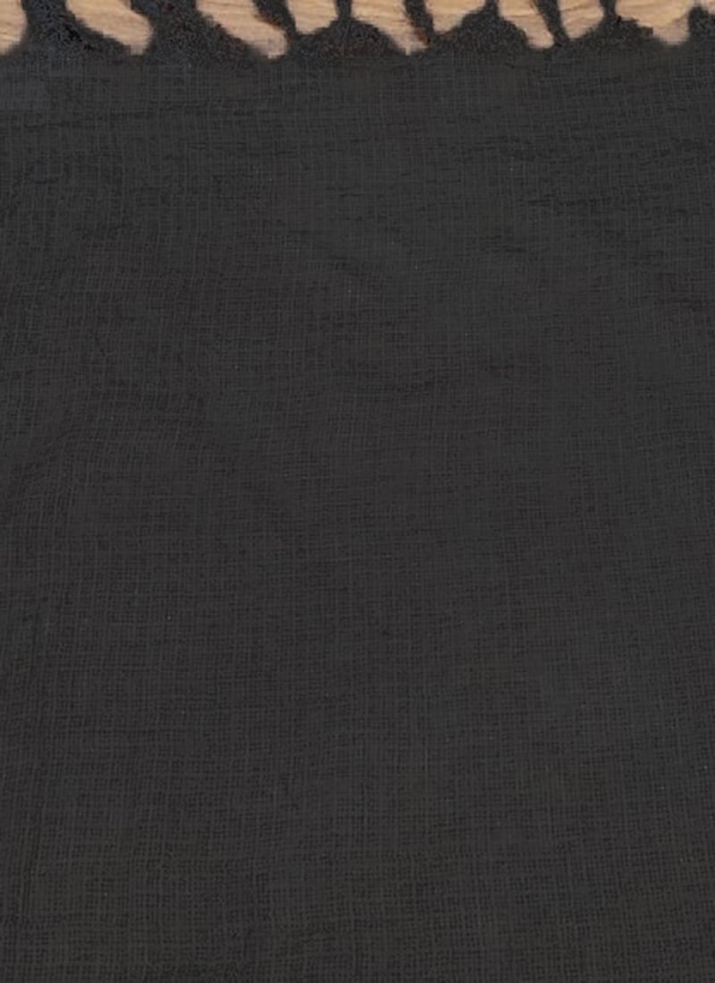Grey Art Silk Cotton Zari Dupatta After Six Wear