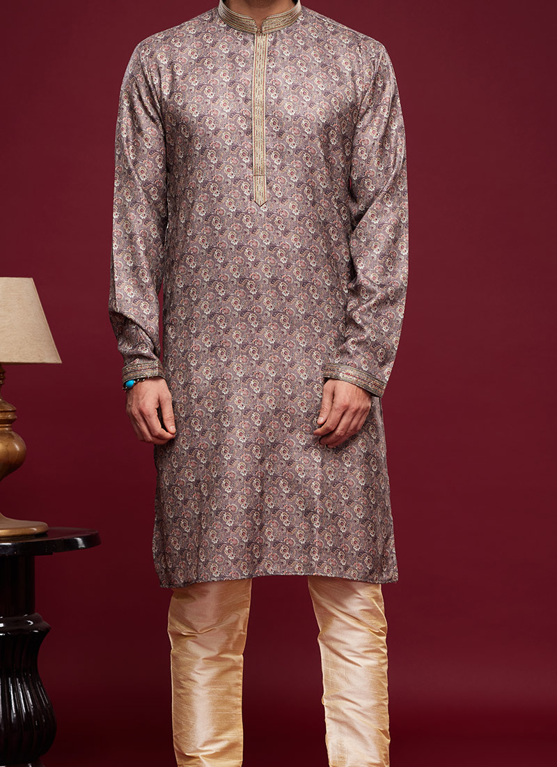 Grey Winter kurta