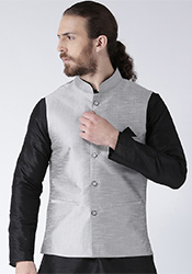 Grey Men Clothing Nehru jacket