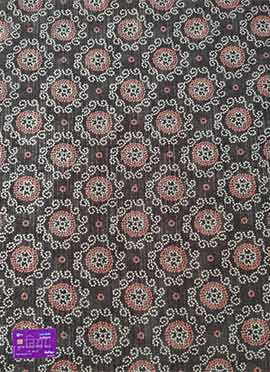 Grey Digital Print Art Silk Fabric