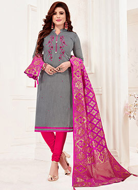 grey colour churidar